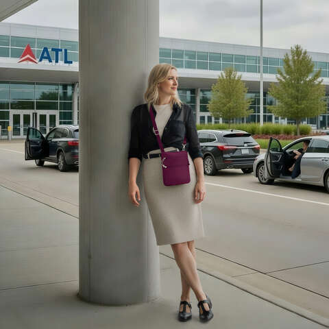 Anti-Theft Classic Slim Double Zip Crossbody