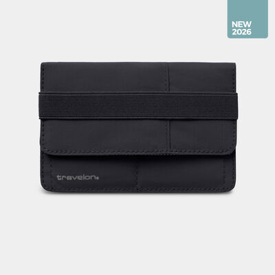 rfid blocking flap closure passport case