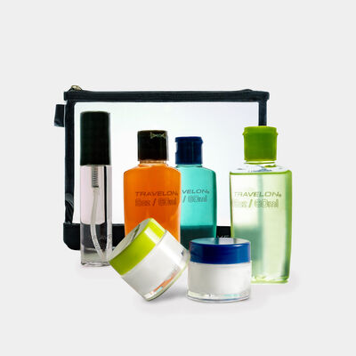 1-quart zip-top bag with bottles
