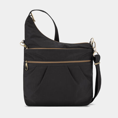 anti-theft signature 3 compartment crossbody