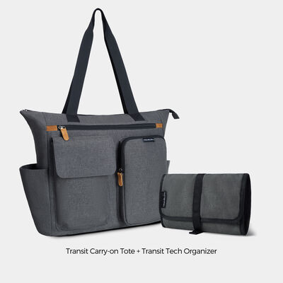 transit oversized tote carry-on + tech organizer bundle