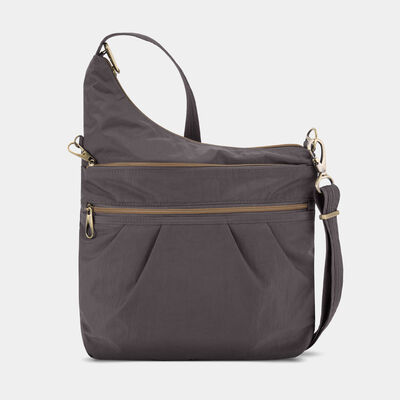 anti-theft signature 3 compartment crossbody