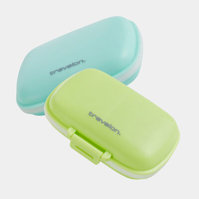 world travel essentials set of 2 pill box/organizer
