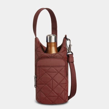 Boho Insulated Water Bottle Tote Geo Paprika