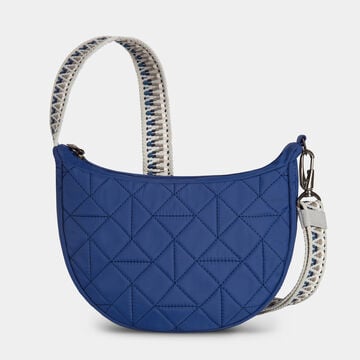 Boho Crescent Crossbody Geo Lush Blue