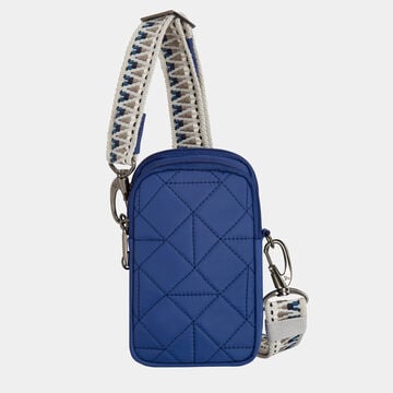 Boho 2 Compartment Phone Crossbody Geo Lush Blue