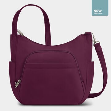 Anti-Theft Classic Crossbody Bucket Bag Burgundy