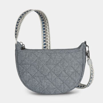 Boho Crescent Crossbody Geo Gray Heather