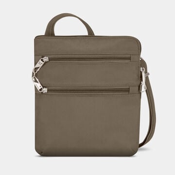 Classic Anti-Theft Slim Double Zip Crossbody Nutmeg