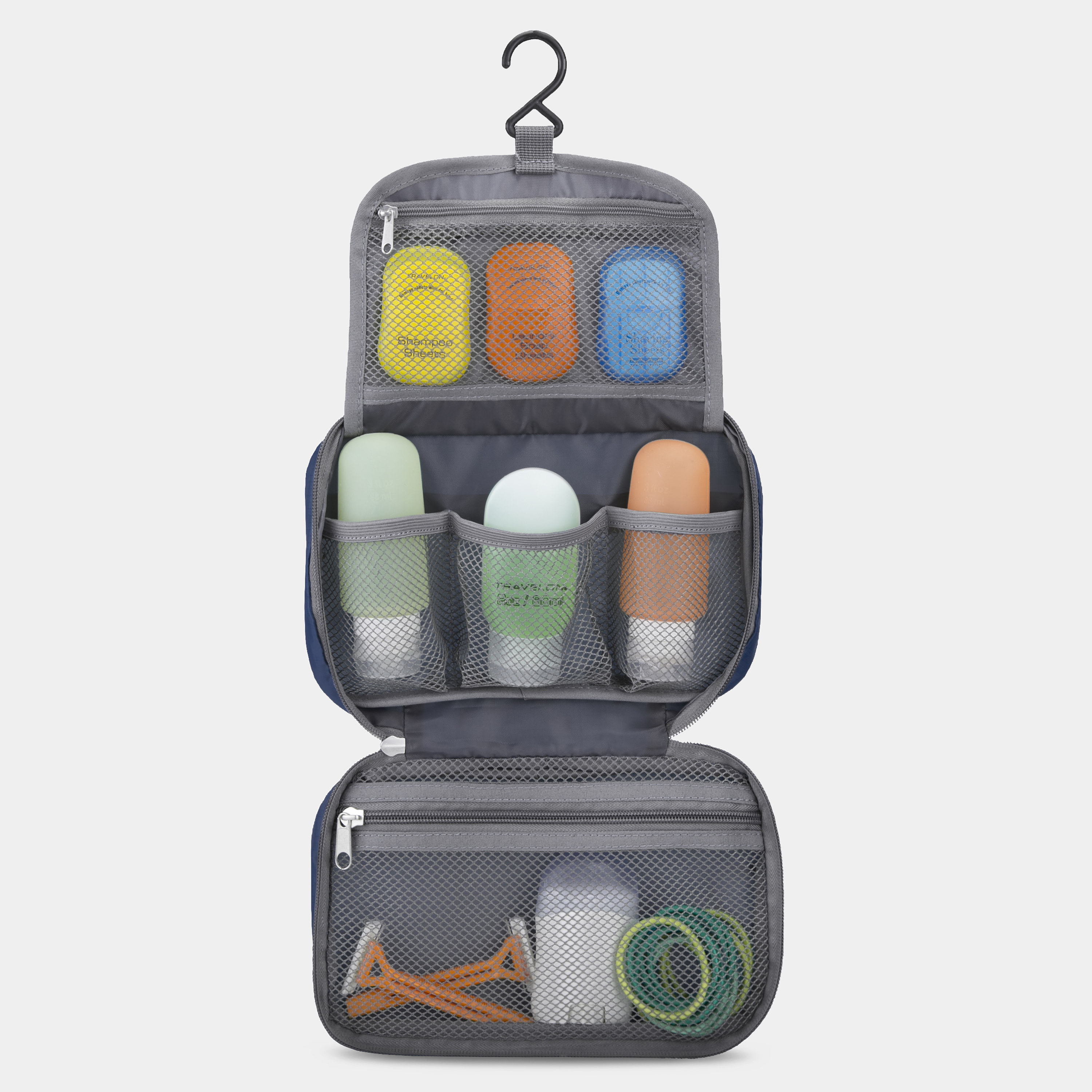 compact travel toiletry bag Travelon Compact Hanging Toiletry Kit