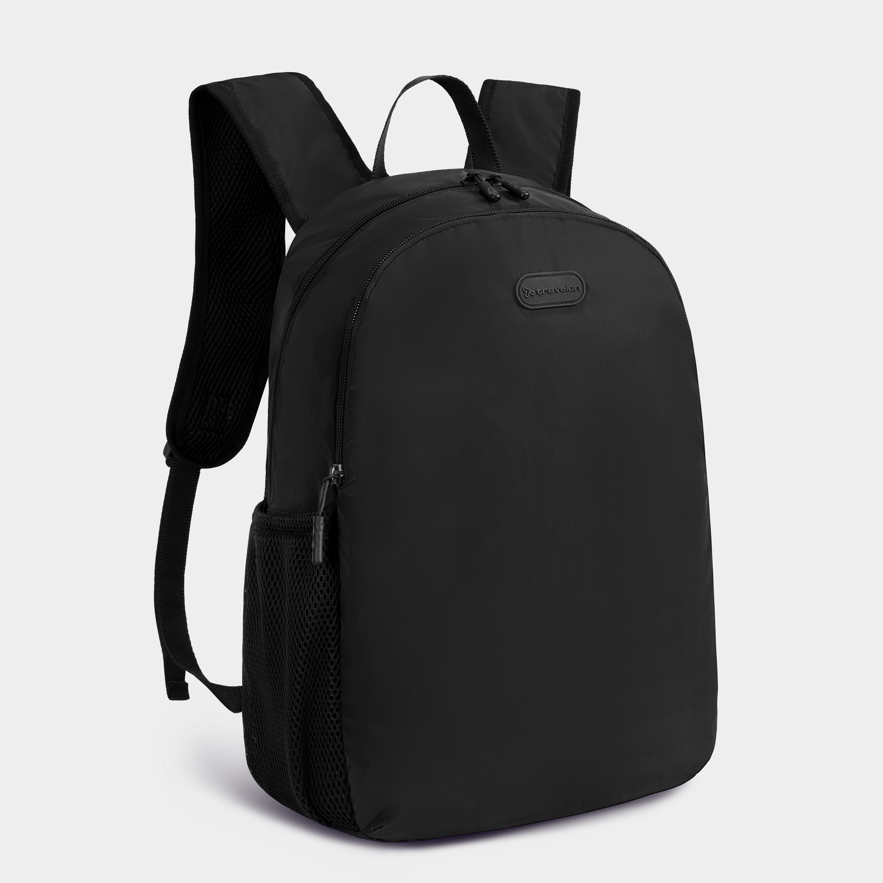 TravelOn Black Backpack Purse Approx 13x12 Buy Anti-Theft Signature Slim Backpack for USD 83.00  main image 2
