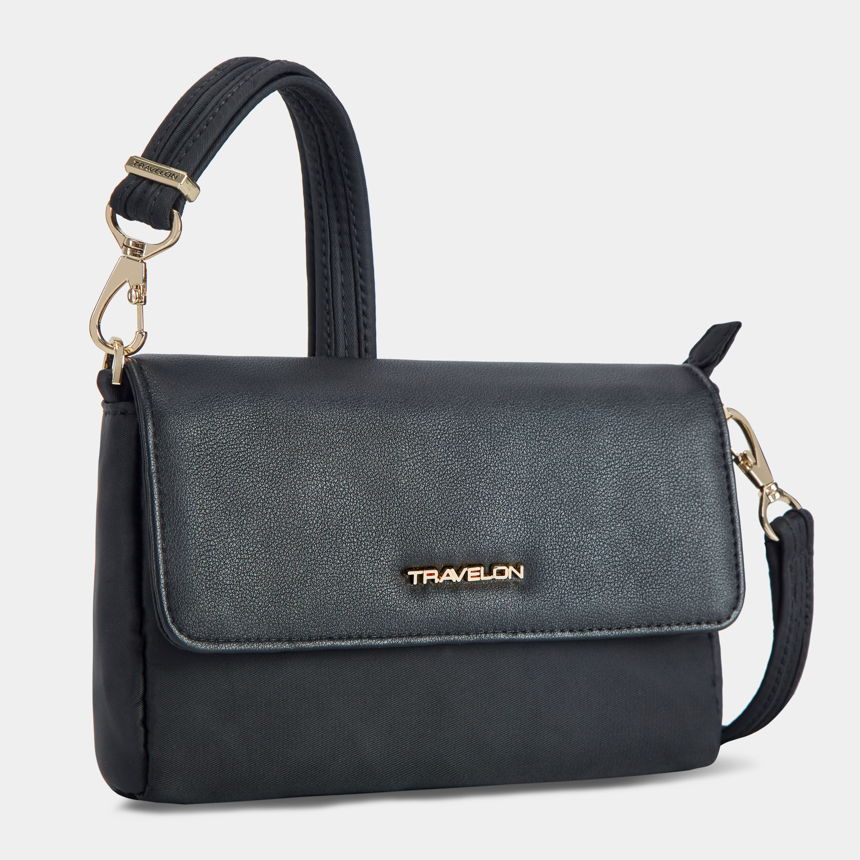 Travelon Unisex Anti-Diefstal Addison Convertible Crossbody/Belt Bag, One Size, Middernacht Bloemen, Eén maat