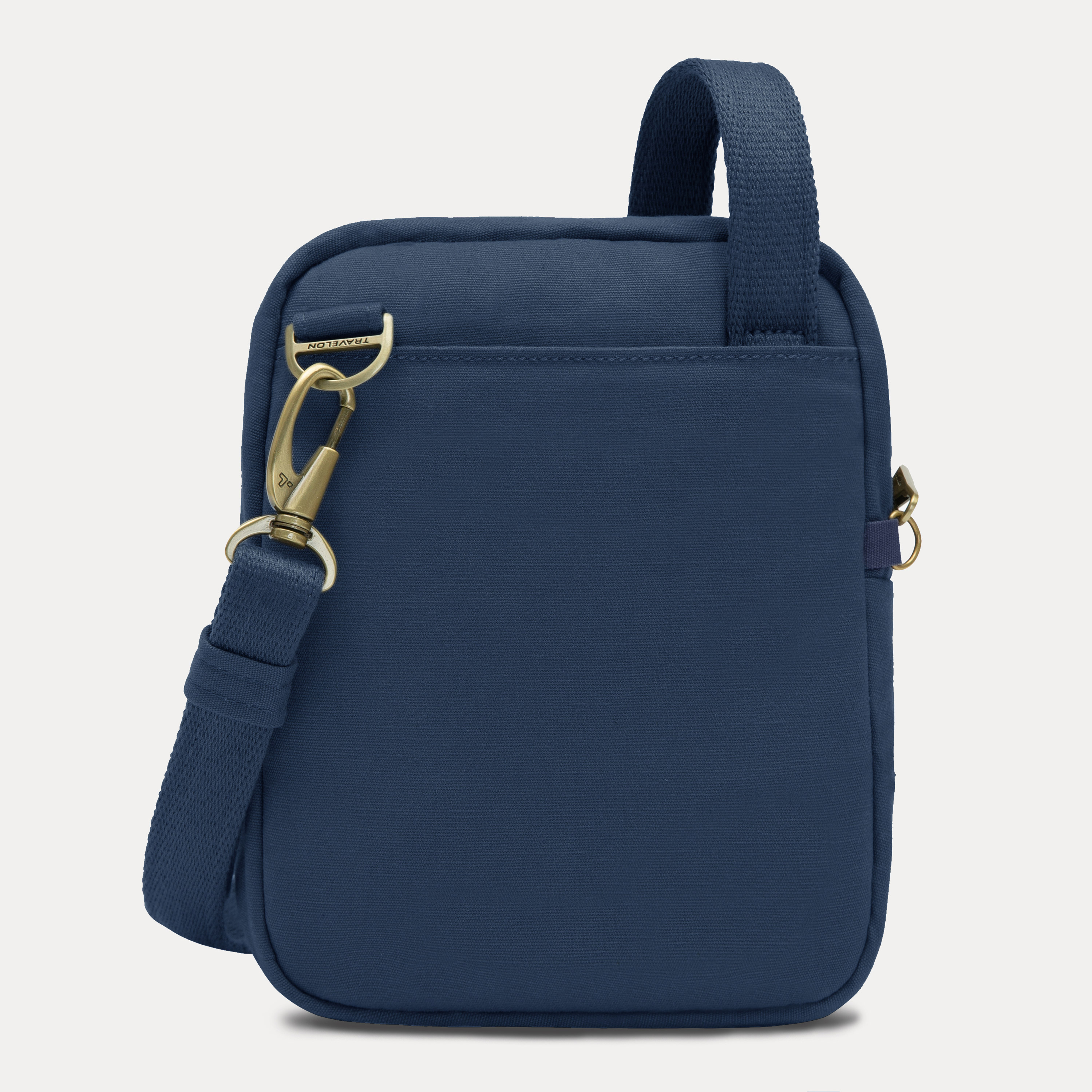 Mini Sac Bandoulière Travelon Antivol Courier - Gris Pierre, Dimensions 5.5x6.5x1.5 Pouces, Neuf